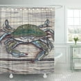thumbnail image 1 of CYNLON Chesapeake Blue Crab on Bay Seafood Maryland Virginia Ocean Bathroom Decor Bath Shower Curtain 60x72 inch, 1 of 1