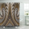 thumbnail image 1 of CYNLON Chic Diamond Bronze Gold Bathroom Decor Bath Shower Curtain 66x72 inch, 1 of 1