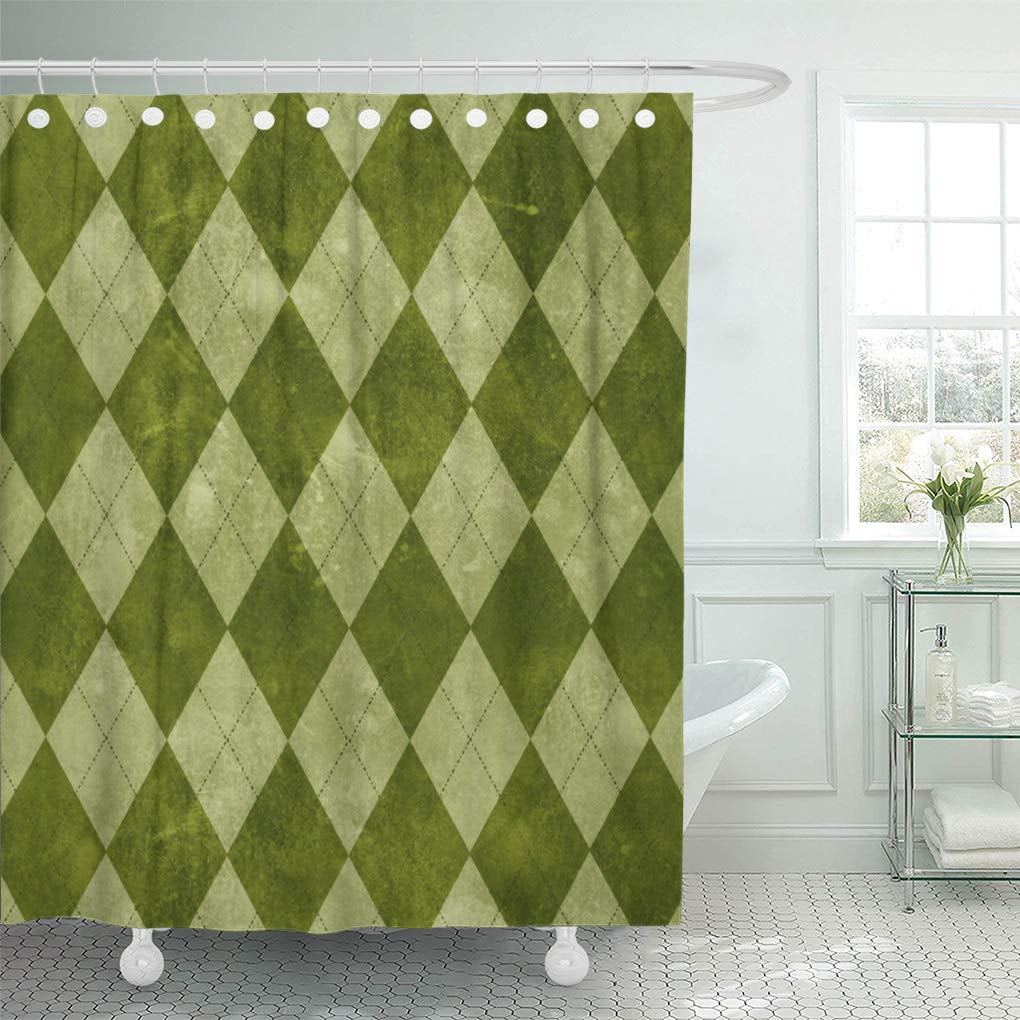 CYNLON Classy Classic Mossy Green Argyle Geometric Preppy Masculine ...
