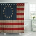 thumbnail image 1 of CYNLON Colonial Betsy Ross Vintage Look Early Flag Patriotic Aged Bathroom Decor Bath Shower Curtain 60x72 inch, 1 of 1