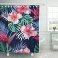 thumbnail image 1 of CYNLON Colorful Amazing Tropical Flowers Patten Gorgeus Botanical Hibiscus Palm Bathroom Decor Bath Shower Curtain 66x72 inch, 1 of 1