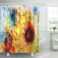 thumbnail image 1 of CYNLON Colorful Flowers Watercolor Sunflowers Fresh Impressionistic Modern Wild Blossom Bathroom Decor Bath Shower Curtain 66x72 inch, 1 of 1