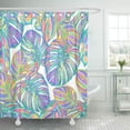 thumbnail image 1 of CYNLON Colorful Summer Tropical Exotic Pattern in Trend Pastel Shades Bathroom Decor Bath Shower Curtain 60x72 inch, 1 of 1