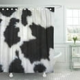 thumbnail image 1 of CYNLON Cowhide Cow Black White Bathroom Decor Bath Shower Curtain 60x72 inch, 1 of 1