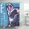thumbnail image 1 of CYNLON Dog Frenchie French Bulldog Pop on Painting Portrait Pet Bathroom Decor Bath Shower Curtain 60x72 inch, 1 of 1