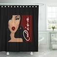 thumbnail image 1 of CYNLON Fashionista Fabulous Diva Beauty Girly Girl Attitude Ethnic Bathroom Decor Bath Shower Curtain 66x72 inch, 1 of 1