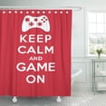 thumbnail image 1 of CYNLON Funny Keep Calm and on Geek Console Cool Video Bathroom Decor Bath Shower Curtain 60x72 inch, 1 of 1