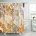 thumbnail image 1 of CYNLON Gray Beige Abstract Marble Gold Light Nacre Brown Architecture Bathroom Decor Bath Shower Curtain 66x72 inch, 1 of 1