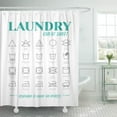 thumbnail image 1 of CYNLON Hamper Laundry Cheat Sheet Dirty Basket Info Bathroom Decor Bath Shower Curtain 60x72 inch, 1 of 1