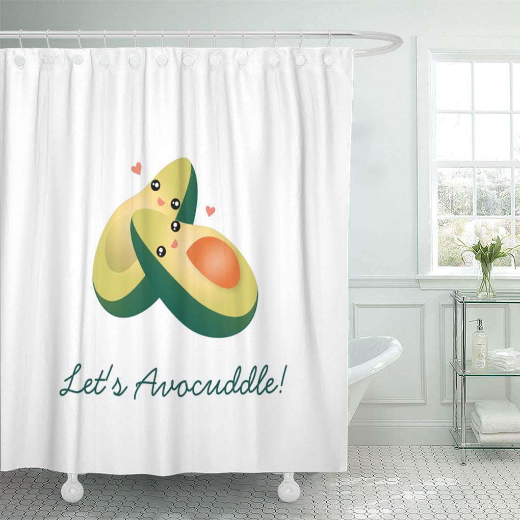 CYNLON Love Let Avocuddle Funny Cute Avocados Pun Humor Kawaii Bathroom