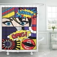 thumbnail image 1 of CYNLON Love Red Comic Pop Sale Face Mouth OMG Glamour Bathroom Decor Bath Shower Curtain 60x72 inch, 1 of 1
