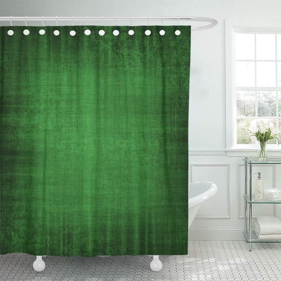 CYNLON Medieval Green Velvet Look Gothic Bathroom Decor Bath Shower Curtain 60x72 inch