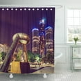 thumbnail image 1 of CYNLON Michigan Detroit Night Skyline Buildings Bathroom Decor Bath Shower Curtain 66x72 inch, 1 of 1
