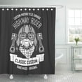 thumbnail image 1 of CYNLON Motorcycle Biker Quote Dog for Garage Service Spare Parts Aero Bathroom Decor Bath Shower Curtain 66x72 inch, 1 of 1