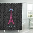 thumbnail image 1 of CYNLON Paris Hot Pink Eiffel Tower in France French Girly Bathroom Decor Bath Shower Curtain 66x72 inch, 1 of 1