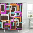 thumbnail image 1 of CYNLON Pattern 70 Classic Retro Disco 1970 Neon Old Arcade Bathroom Decor Bath Shower Curtain 60x72 inch, 1 of 1