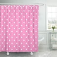 thumbnail image 1 of CYNLON Patterned Dots Pink Polka Pattern Dotty Spotty Bathroom Decor Bath Shower Curtain 66x72 inch, 1 of 1