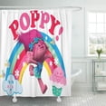 thumbnail image 1 of CYNLON Pink Princess Trolls Poppy Yippee Colorful The Rainbow DreamWorks Bathroom Decor Bath Shower Curtain 66x72 inch, 1 of 1