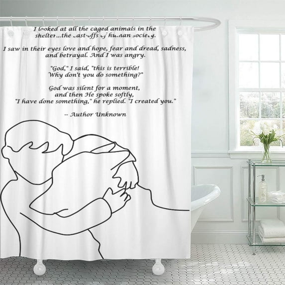 CYNLON Poem I Have Done Sayings Dog Pets Rescue Bathroom Decor Bath Shower Curtain 66x72 inch