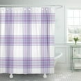 thumbnail image 1 of CYNLON Purple Flannel Plaid Pattern Abstract Cabin Check Checkered Chic Bathroom Decor Bath Shower Curtain 66x72 inch, 1 of 1