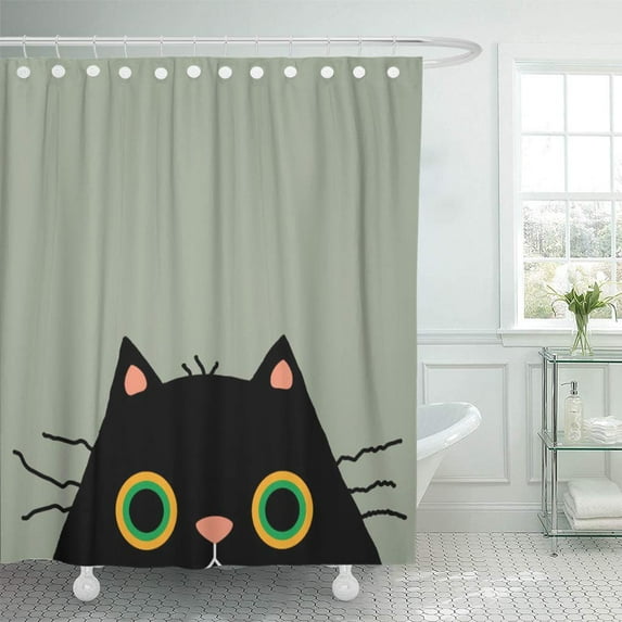 CYNLON Recycle Frumpy Cat Reusable Kitty Cute Funny Humor Bathroom Decor Bath Shower Curtain 66x72 inch