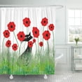 thumbnail image 1 of CYNLON Red Lovers Whimsical Cats Black and Lady Mom Crazy Bathroom Decor Bath Shower Curtain 60x72 inch, 1 of 1