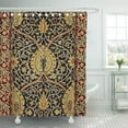 thumbnail image 1 of CYNLON Red Vintage William Morris Persian Carpet Pattern Oriental Gold Bathroom Decor Bath Shower Curtain 60x72 inch, 1 of 1