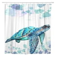 thumbnail image 1 of CYNLON Sea Turtle Ocean Watercolor Bathroom Bathroom Decor Bath Shower Curtain 66x72 inch, 1 of 1