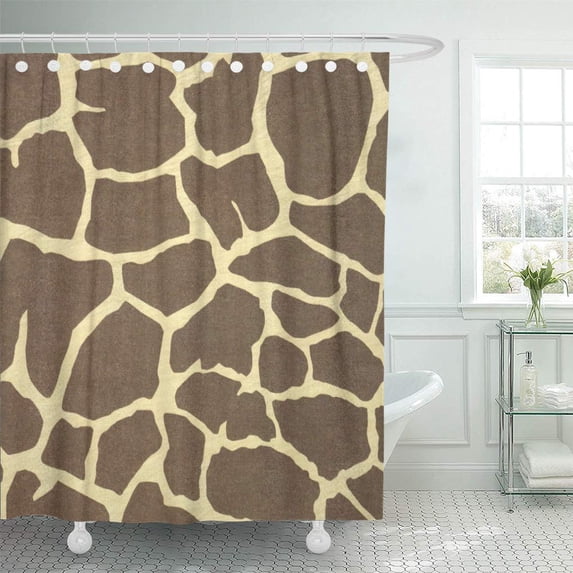 CYNLON Skin Giraffe Wild Vintage Betty Bathroom Decor Bath Shower Curtain 60x72 inch