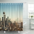 thumbnail image 1 of CYNLON Sky Downtown Seattle Skyline and Space Tower Rainier People Bathroom Decor Bath Shower Curtain 66x72 inch, 1 of 1
