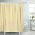 CYNLON Spring Yellow Gingham Check White Livingroom Bathroom Decor Bath Shower Curtain 66x72 ...