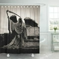 thumbnail image 1 of CYNLON Stone Sculpture of Grim The Reaper Death Taker Angel Bathroom Decor Bath Shower Curtain 66x72 inch, 1 of 1