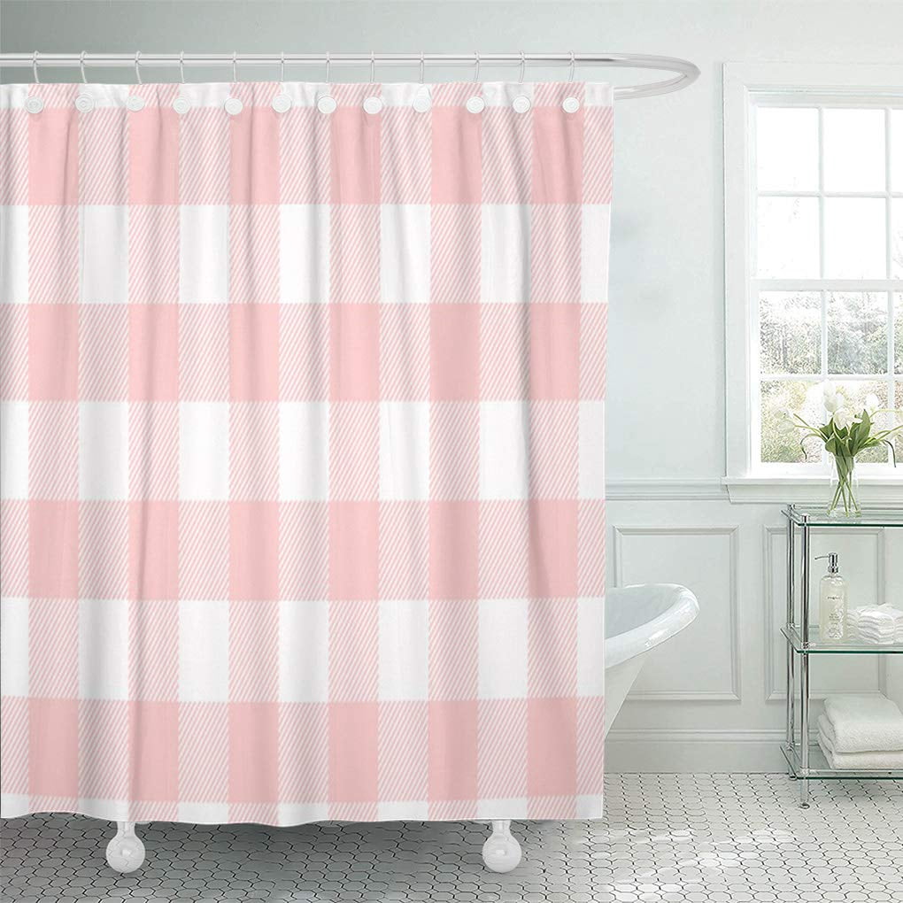 CYNLON Stripes Pink Preppy Buffalo Check Plaid Pattern Modern Classic ...