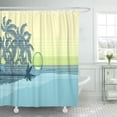 thumbnail image 1 of CYNLON Surfer Big Sunset Hawaiian Reversible Hawaii Souvenir Aloha Competition Bathroom Decor Bath Shower Curtain 66x72 inch, 1 of 1