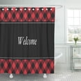 thumbnail image 1 of CYNLON Tartan Bold Buffalo Check Plaid Red Pattern Masculine Hunter Bathroom Decor Bath Shower Curtain 66x72 inch, 1 of 1