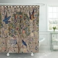 thumbnail image 1 of CYNLON Victorian Vintage Pomegranates on Trellis William Morris Antique Nature Bathroom Decor Bath Shower Curtain 66x72 inch, 1 of 1