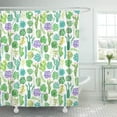 thumbnail image 1 of CYNLON Watercolour Green Watercolor Cactus and Succulent Plant Seamless Pattern Aloe Bathroom Decor Bath Shower Curtain 60x72 inch, 1 of 1