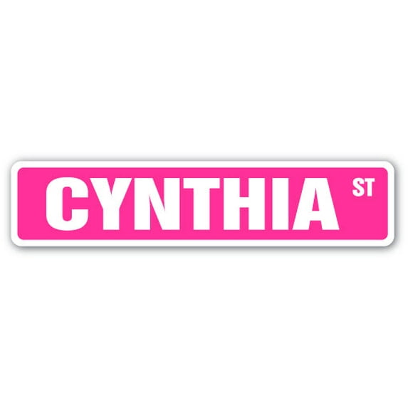 CYNTHIA Street Sign Childrens Name Room Sign | Indoor/Outdoor | 24" Wide