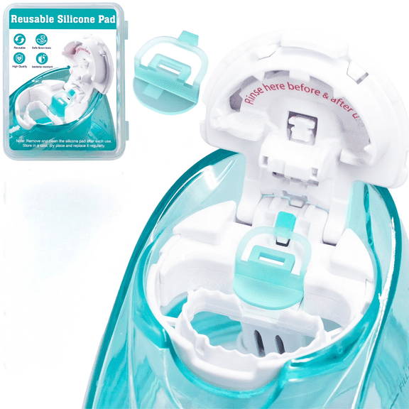 CYOUH Reusable Silicone Pads Refills Accessories for Nasal Irrigation System, 10 Piece