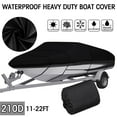 thumbnail image 1 of CYQ-LELINTA Heavy Trailerable Center Console Boat Cover - Heavy Duty 600D Waterproof Boat Cover up to 11FT-22FT Width for Center Console Boat Fits V-Hull, Tri-Hull, Fishing Boat, Runabout, 1 of 8
