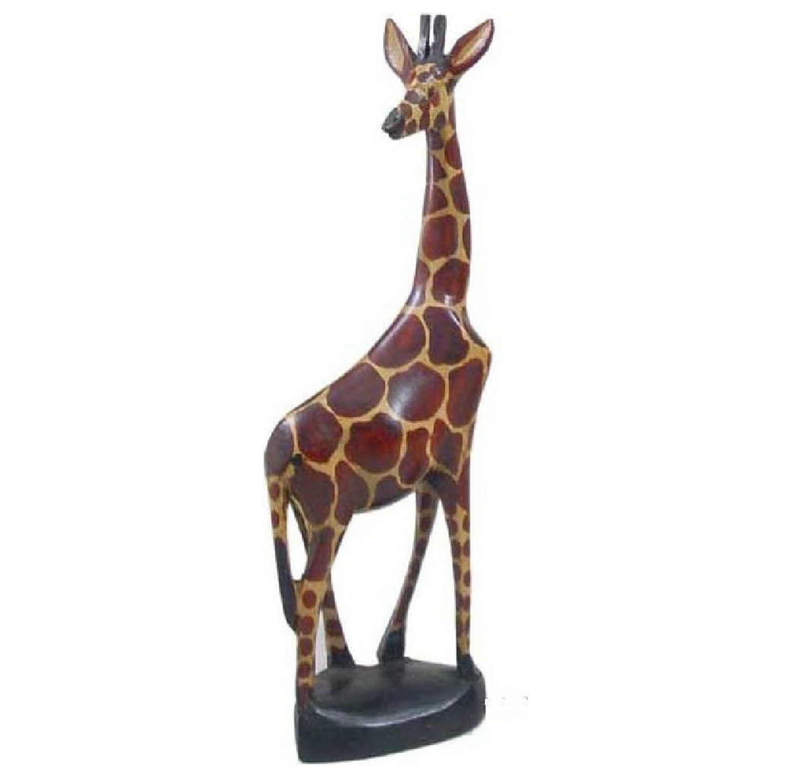 CYQUIO 12" Hand Carved Wooden Giraffe Sculpture Statue Made in Kenya