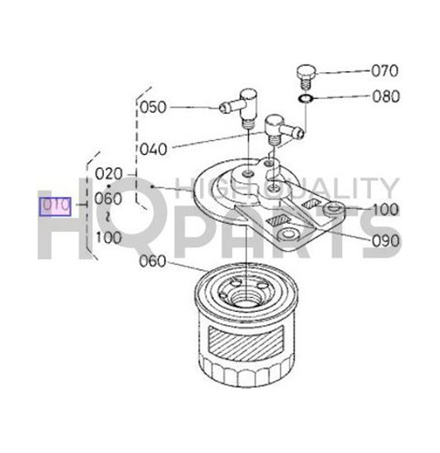 CYQUIO 1522143010 Genuine Fuel Filter Assembly for Tractor