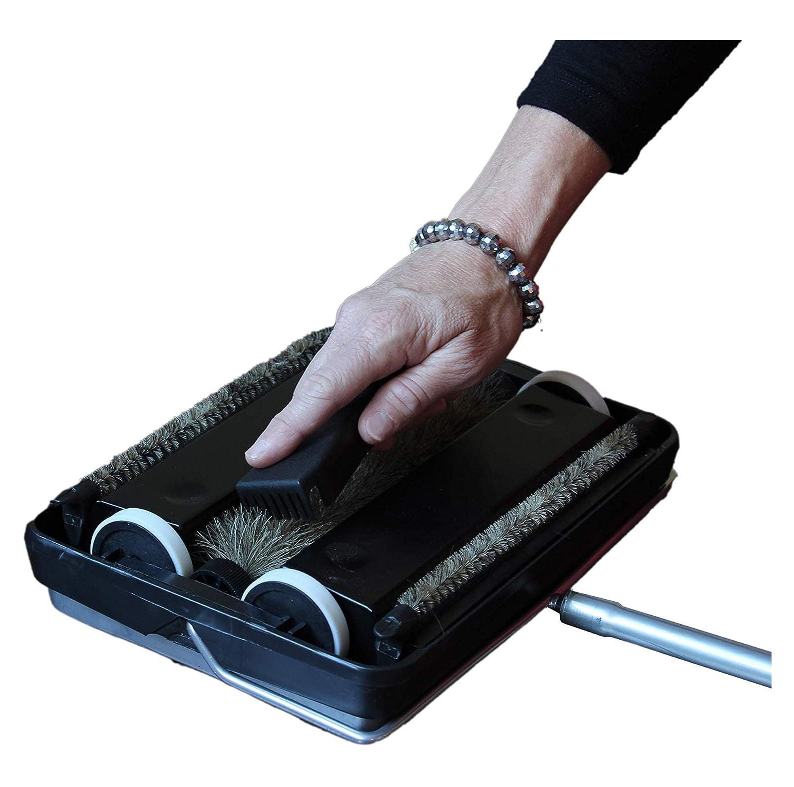 CYQUIO Carpet Sweeper Non Electric Vacuum Cleaner, Floor Sweeper Broom