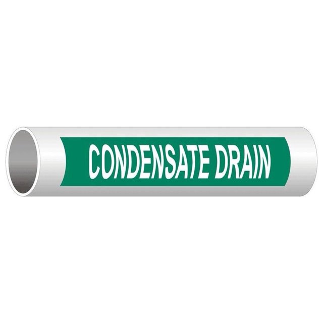 CYQUIO Condensate Drain English + Spanish ASME A13.1 Pipe Label Decal