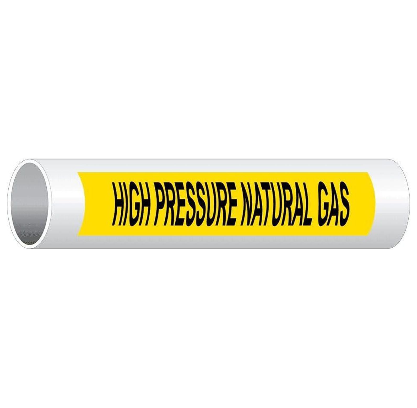 CYQUIO High Pressure Natural Gas Label Decal, 8x2 in. Vinyl 50Pack for