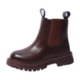 thumbnail image 1 of CYRBOKO Ankle Boots for Girls, Soft Sole Comfort Fall Outdoor Girls Riding Boots Brown Size 2 (Big Kids), 1 of 7