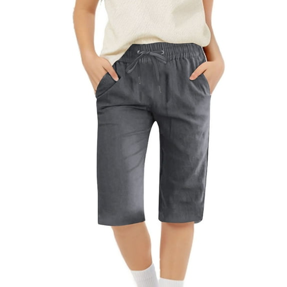 CYRBOKO Athletic Shorts for Boys, Casual Knee&nbsp;Length Solid Color Loose Fit Summer Shorts Dark Gray Size 4-5 T