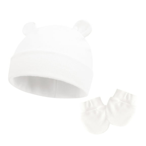 CYRBOKO Baby Boys Beanies, Winter Cotton Skiing Thermal Kids Hats White Size 6-12 Months