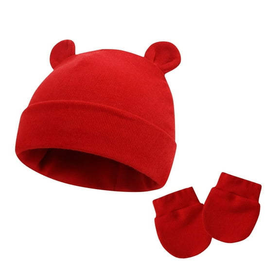 CYRBOKO Baby Boys Beanies, Winter Thermal Cotton Skiing Kids Hats Red Size 6-12 Months