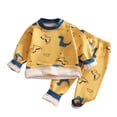 thumbnail image 1 of CYRBOKO Baby Boys Thermal Sets, Loungewear Elastic Waist Cotton Long Sleeve Underwear sets Yellow Size 3-6 Months, 1 of 2